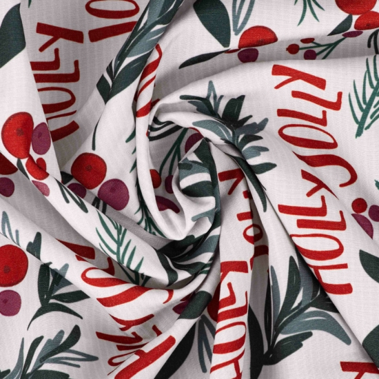 ARDESTO Скатерть Happy Holidays 140х180см, 90% полиэстер, 10% хлопок, белый остролист
