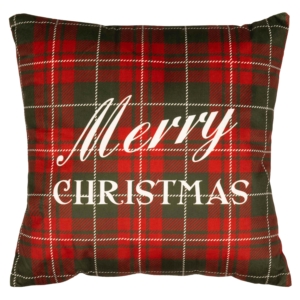 Подушка декор. Ardesto Christmas Happy Holidays 45х45см, 100% полиэстер, клетка зелено-красная
