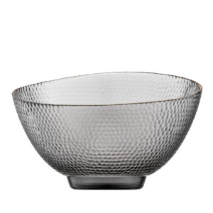 Ardesto Bowl Commelina, 22cm, glass, gray