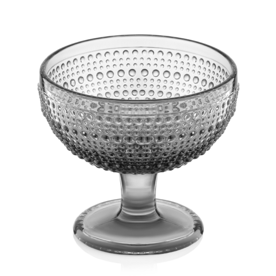 Ardesto Dessert glasses Verbena, 12cm, glass, gray