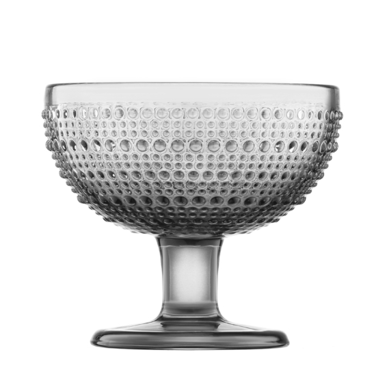 Ardesto Dessert glasses Verbena, 12cm, glass, gray