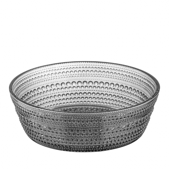 Ardesto Bowl Verbena, 18cm, glass, gray