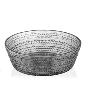 Ardesto Bowl Verbena, 18cm, glass, gray