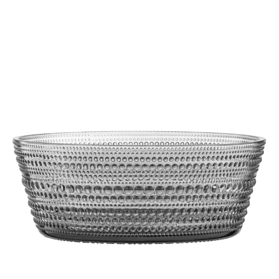 Ardesto Bowl Verbena, 18cm, glass, gray
