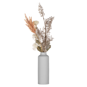 Ardesto Vase Liguria, 8х22.7cm, porcelain, gray
