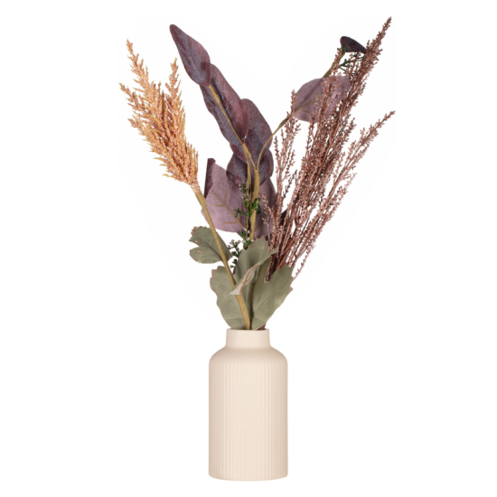 Ardesto Vase Savona, 8x15cm, porcelain, beige