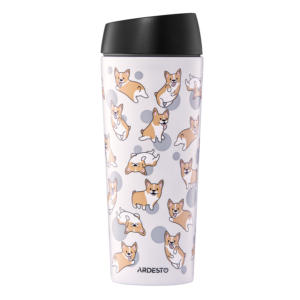 Термочашка Ardesto Coffee Time Corgi 450мл, нержавеющая сталь, серый