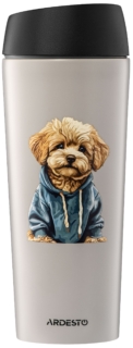 Термочашка Ardesto Coffee Time Maltipoo 450мл, нержавеющая сталь, бежевый
