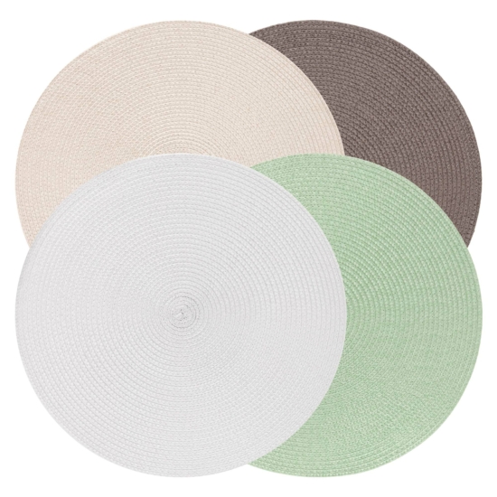 Ardesto Serving mat, 38cm, PP, round, gray
