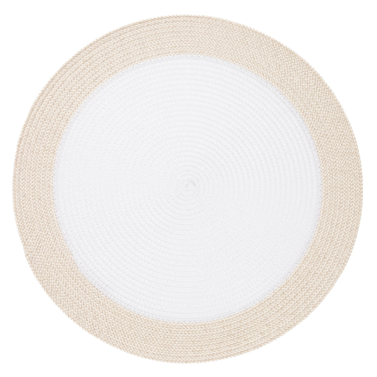Ardesto Serving mat, 38cm, PP, round, white-beige