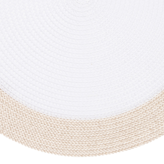 Ardesto Serving mat, 38cm, PP, round, white-beige