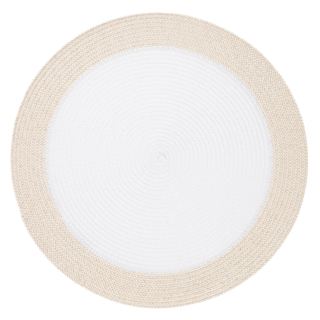Ardesto Serving mat, 38cm, PP, round, white-beige