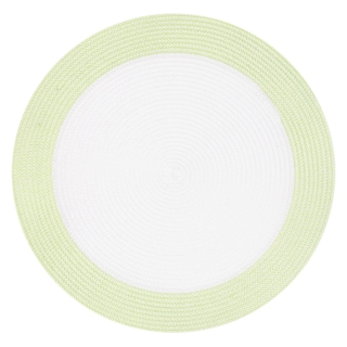 Ardesto Serving mat, 38cm, polypropylene, round, white-green
