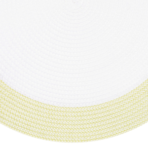 Килимок сервірувальний Ardesto 38см, поліпропілен, кругла, біло-зелений