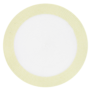 Ardesto Serving mat, 38cm, PP, round, white-green