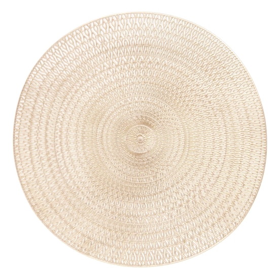 Килимок сервірувальний Ardesto, 38см, ПВХ, кругла, золотистий