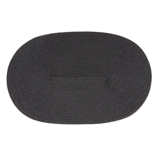 Килимок сервірувальний Ardesto, 45х30см, поліпропілен, овальна, чорний