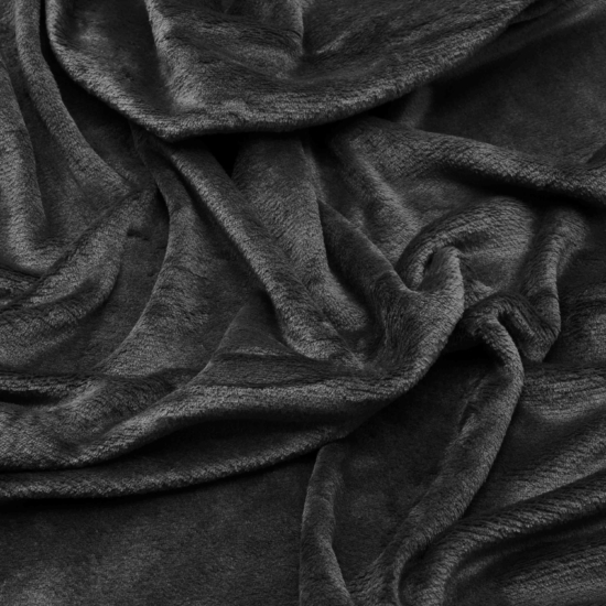 Ardesto Flannel blanket 160х200cm, 100% polyester, black