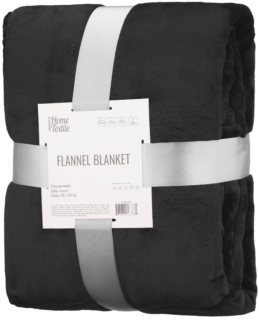 Плед Ardesto Flannel 160х200см, 100% поліестер, чорний