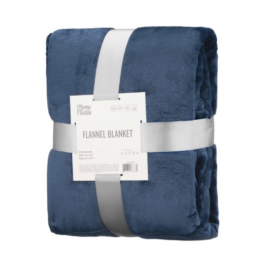 Плед Ardesto Flannel 200х220см, 100% полиэстер, синий темный