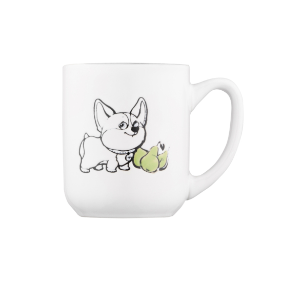 Чашка Ardesto Corgi, 380мл, кераміка, біло-сірий