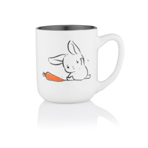 Чашка Ardesto Bunny, 380мл, кераміка, біло-сірий