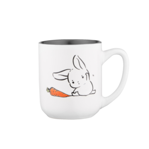 Чашка Ardesto Bunny, 380мл, кераміка, біло-сірий