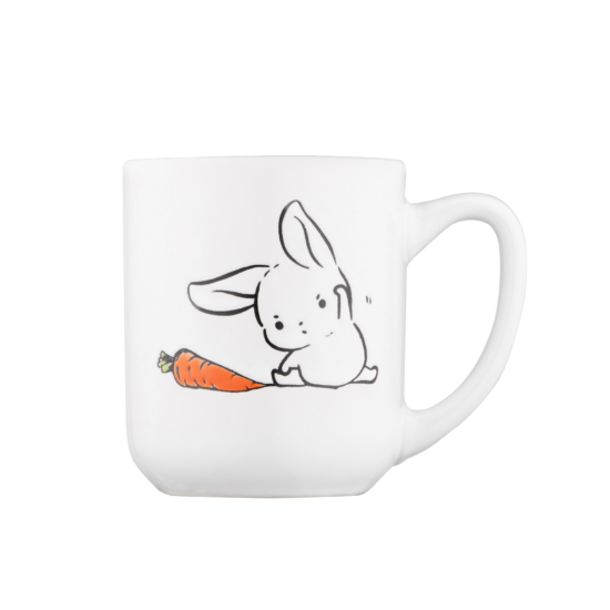 Чашка Ardesto Bunny, 380мл, кераміка, біло-сірий