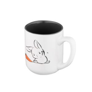 Чашка Ardesto Bunny, 380мл, кераміка, біло-сірий