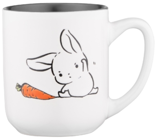 Чашка Ardesto Bunny, 380мл, кераміка, біло-сірий