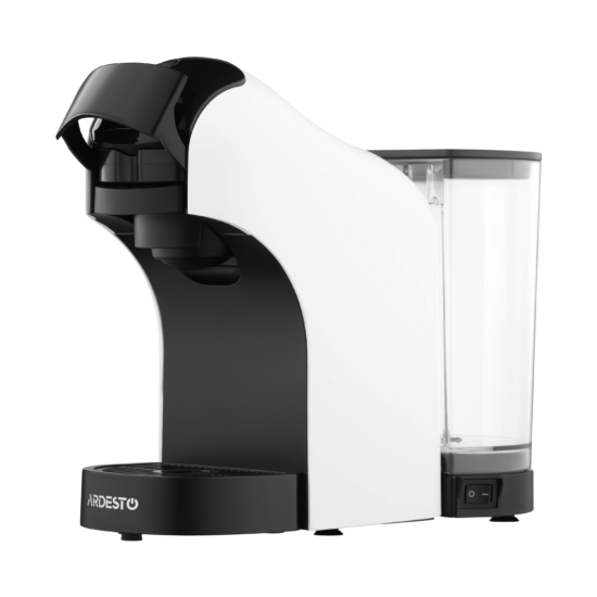 Кавоварка Ardesto капсульна, 0.9л,  капсули Nespresso, Nescafe Dolce Gusto, мелена кава, сенсорне керування, білий