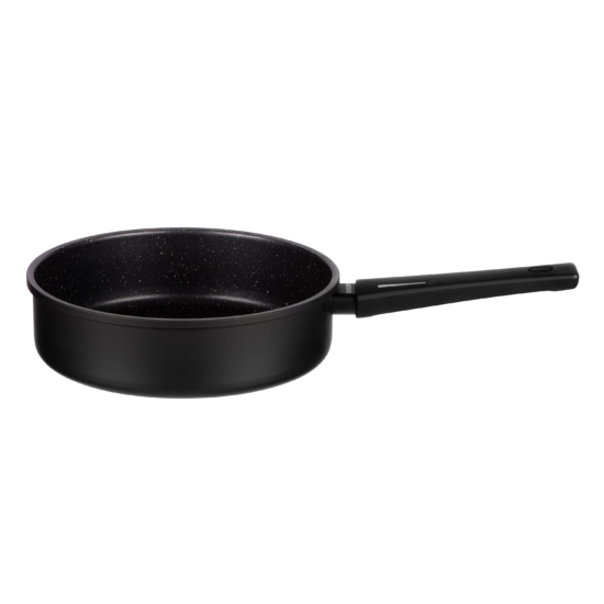 Ardesto Open Deep Frypan with lid Gemini Gourmet Andria, 24cm, aluminium, black
