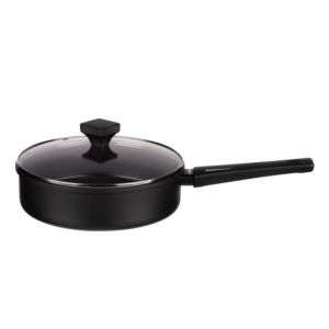 Ardesto Open Deep Frypan with lid Gemini Gourmet Andria, 24cm, aluminium, black