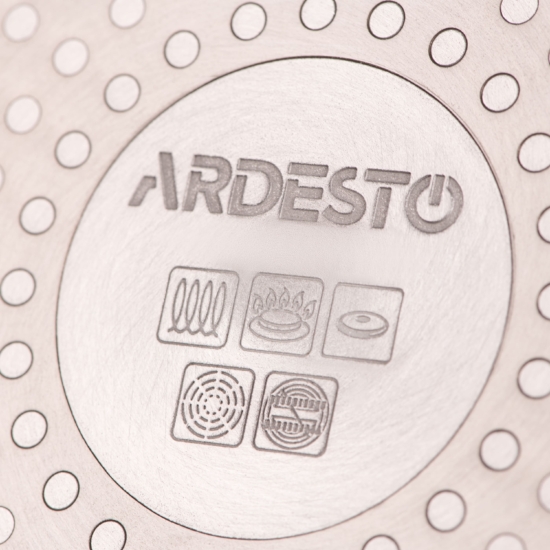 Сковорода глибока з кришкою Ardesto Gemini Gourmet Andria, 26см, алюміній, чорний