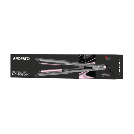Плойка для завивки волос Ardesto Pink Touch, 55Вт, 100-200C, керамика, серый+розовий