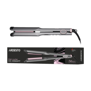 Плойка для завивки волос Ardesto Pink Touch, 55Вт, 100-200C, керамика, серый+розовий