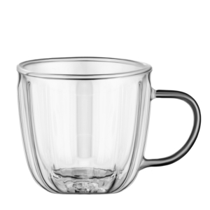 Ardesto Double wall mug set with handles 450ml, 2pcs, borosilicate glass, transparent