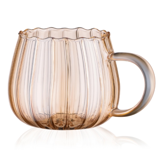 Ardesto Mug set with handles Golden Moon 350ml, 2pcs, borosilicate glass, transparent