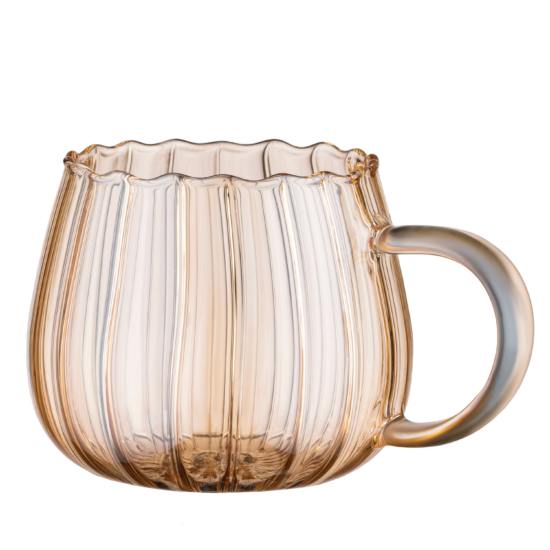 Ardesto Mug set with handles Golden Moon 350ml, 2pcs, borosilicate glass, transparent