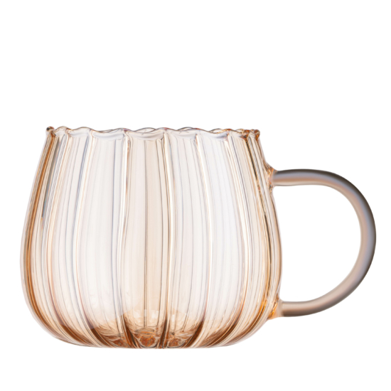 Ardesto Mug set with handles Golden Moon 350ml, 2pcs, borosilicate glass, transparent