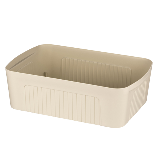 Ящик з кришкою для зберігання Ardesto 45.5х31х14см, 13л, пластик PP, бежевий