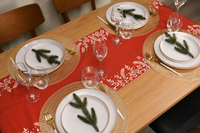 Раннер Ardesto Christmas Happy Holidays, 40х140см, 90% полиэстер, 10% хлопок, красный