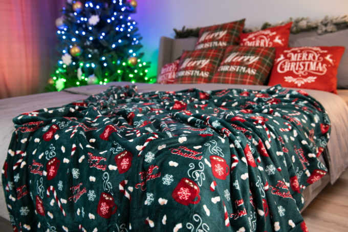 Плед Ardesto Christmas Flannel 160х200см, 100% полиэстер, сладкое какао
