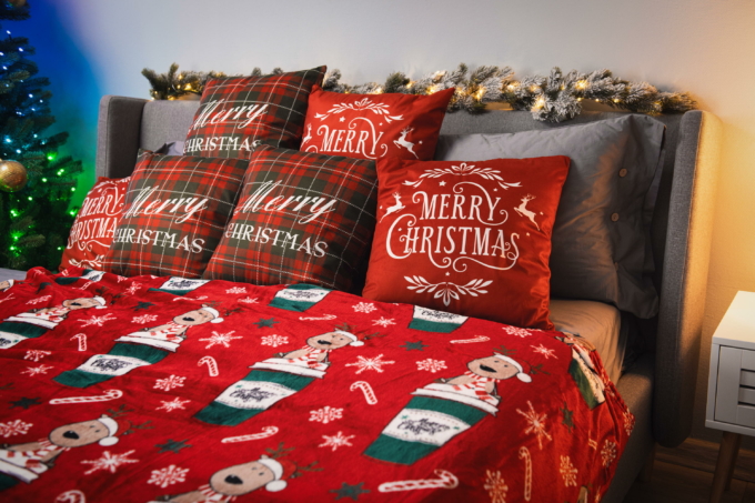 Плед Ardesto Christmas  Flannel 160х200см, 100% полиэстер, веселые олени