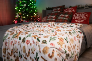 Плед Ardesto Christmas Flannel 160х200см, 100% полиэстер, имбирные пряники