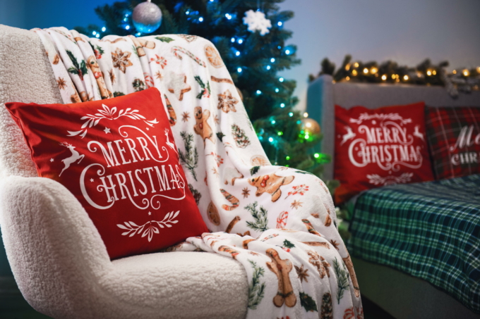 Плед Ardesto Christmas Flannel 160х200см, 100% полиэстер, имбирные пряники