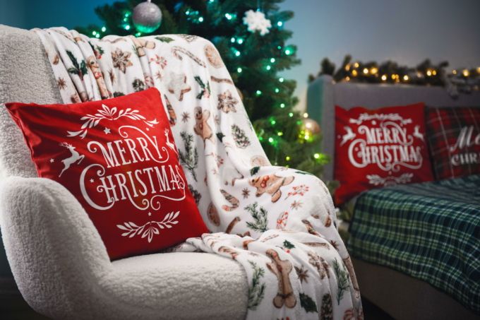 Плед Ardesto Christmas Flannel 160х200см, 100% полиэстер, имбирные пряники