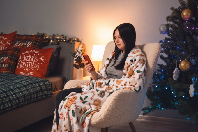Плед Ardesto Christmas Flannel 160х200см, 100% полиэстер, имбирные пряники