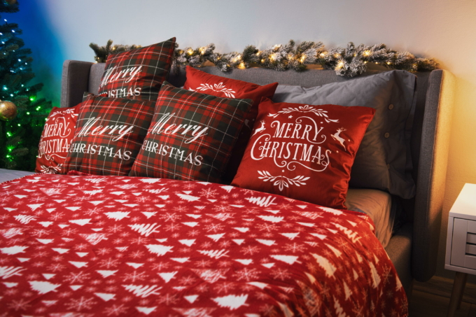 Ardesto Christmas Fleece blanket 130x160cm, 100% polyester, snow flake tree