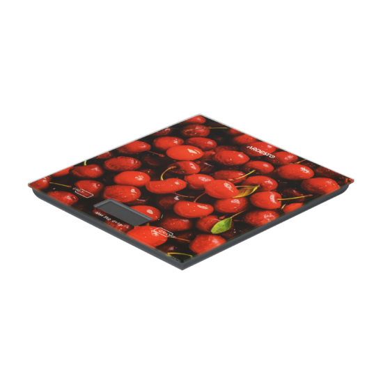 Весы Ardesto кухонные CHERRY, 5кг, AAAx2 в компл, стекло, многоцветный